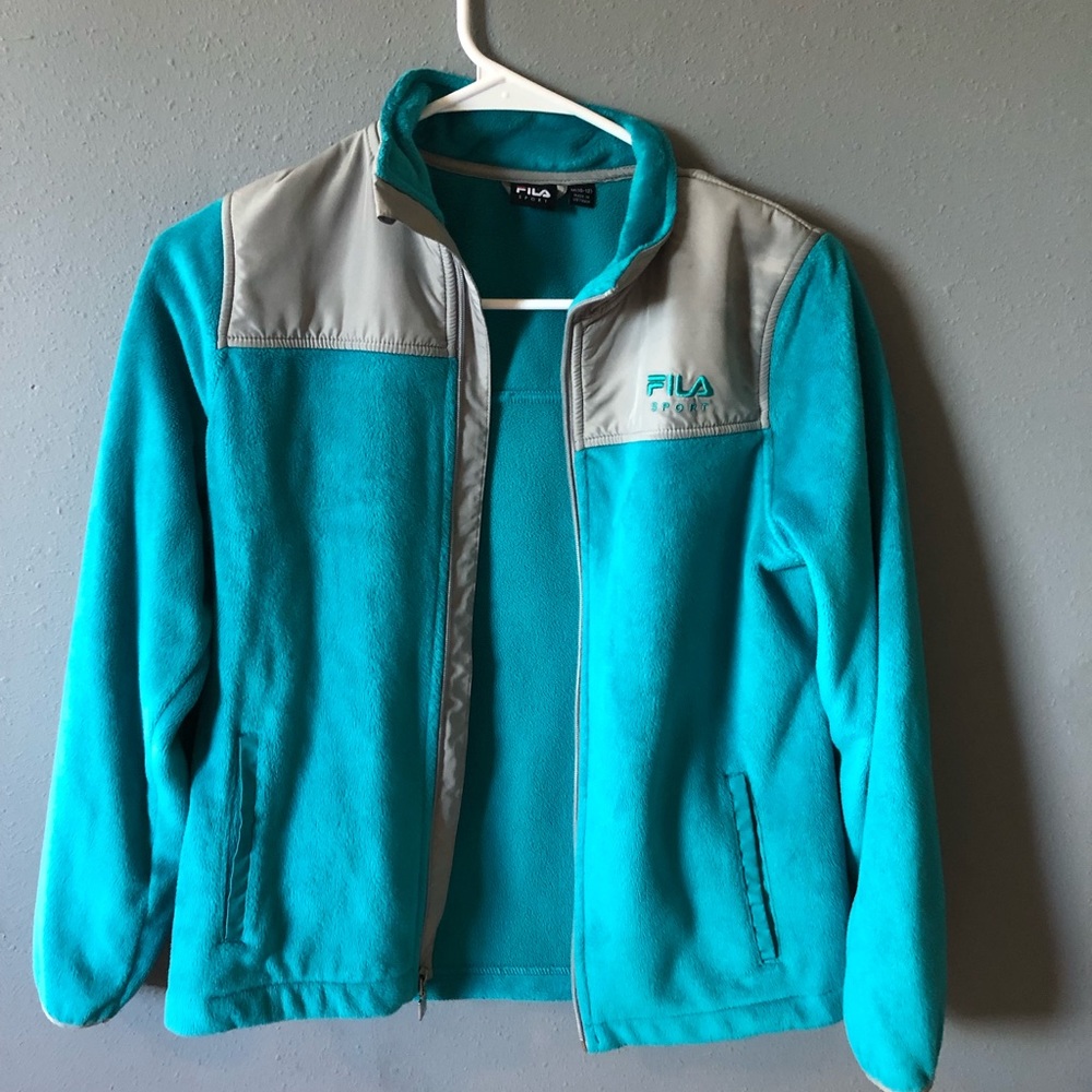blue zip up size 10-12 girl
